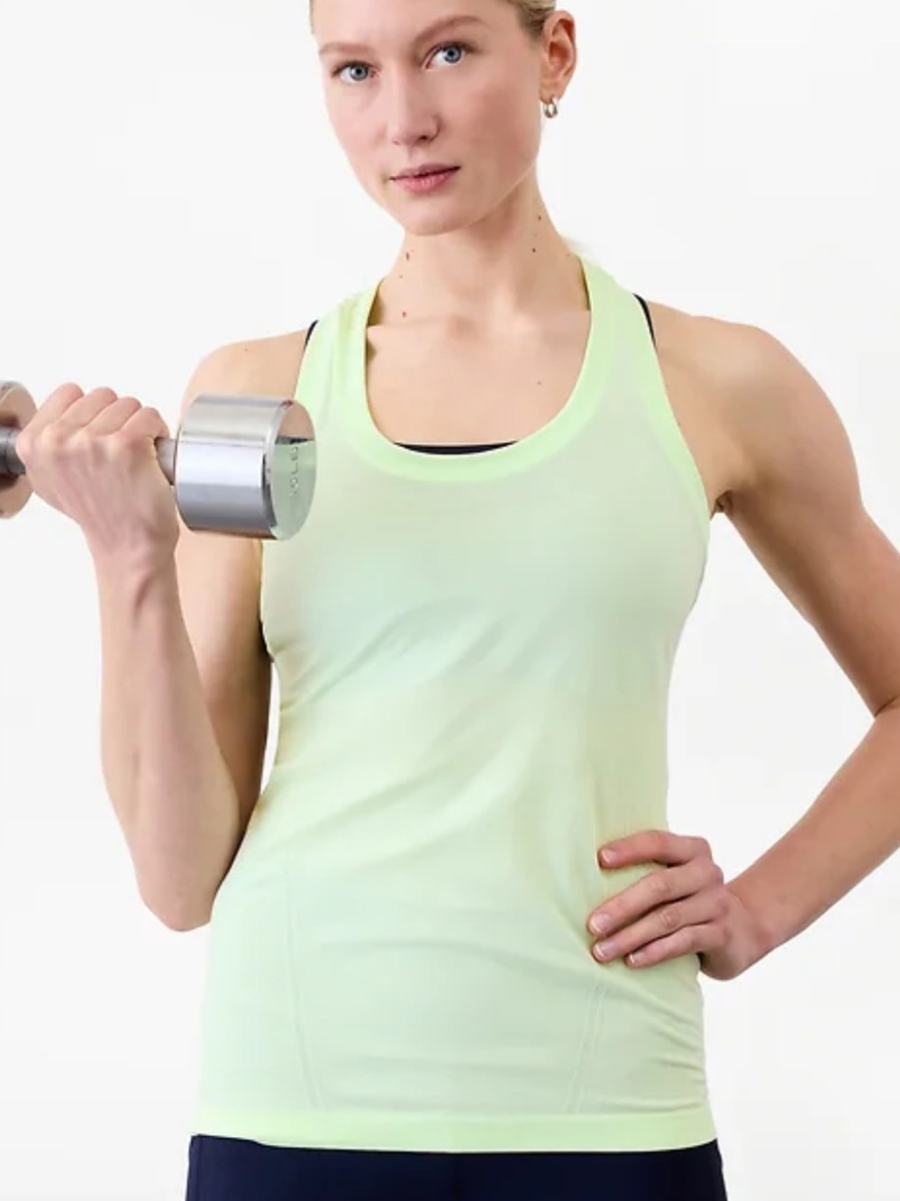 Athleta Lime Green Racerback Performance Tank